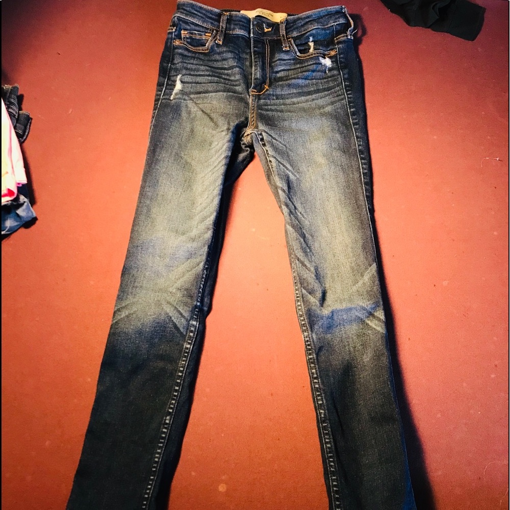 long blue denim jeans